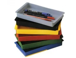 Bac de rangement faibo en polystyrene resistant 23x14x3 cm coloris rouge