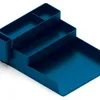 Bac rangement q-connect plastique 4 compartiments coloris bleu