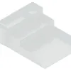 Bac rangement q-connect plastique 4 compartiments coloris transparent
