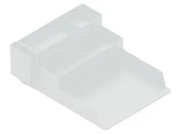 Bac rangement q-connect plastique 4 compartiments coloris transparent