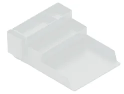 Bac rangement q-connect plastique 4 compartiments coloris transparent