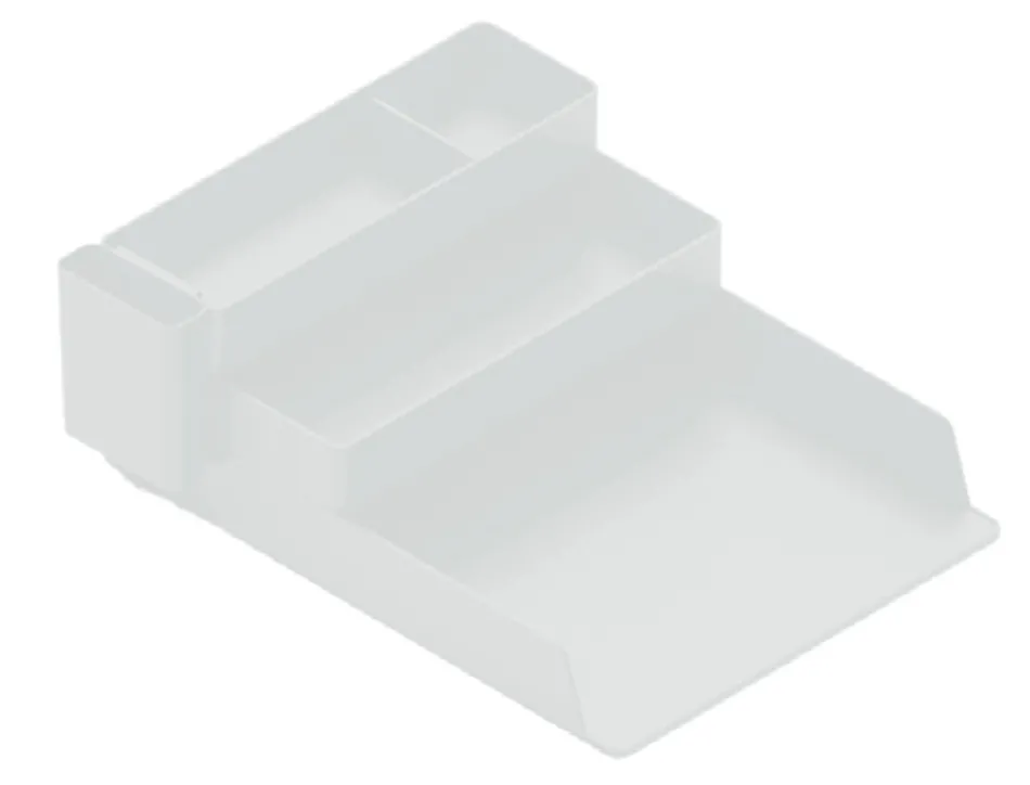 Bac rangement q-connect plastique 4 compartiments coloris transparent