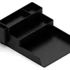 Bac rangement q-connect plastique 4 compartiments coloris noir