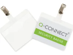 Badge q-connect autoplastifiable clip sans bristol carte 98x67mm
