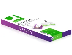 Badge q-connect autoplastifiable clip sans bristol carte 98x67mm