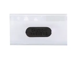 Badge q-connect clip magnetique ouverture superieure 40x75mm