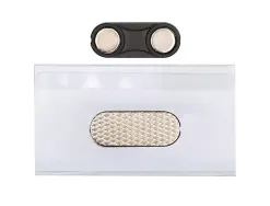 Badge q-connect clip magnetique ouverture superieure 40x75mm