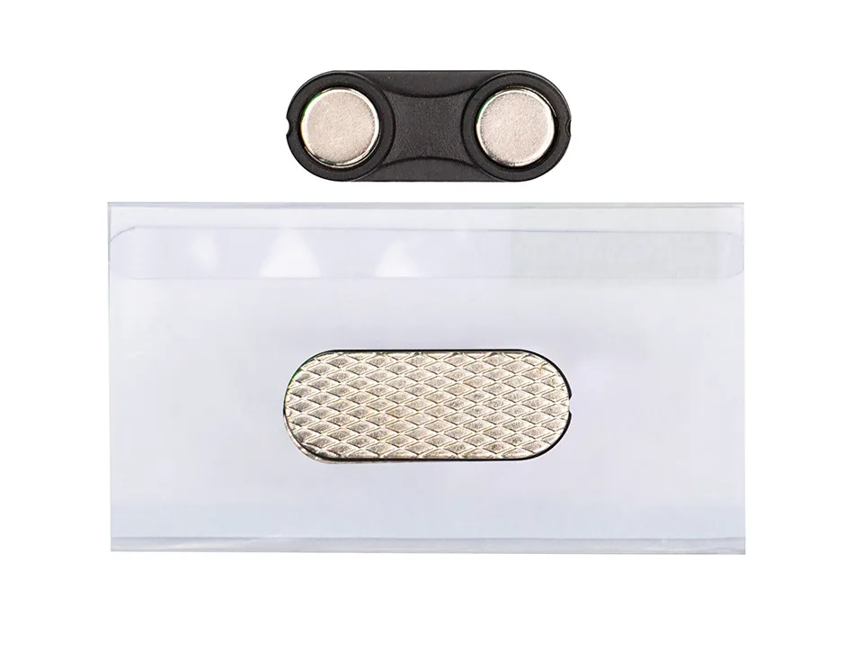 Badge q-connect clip magnetique ouverture superieure 40x75mm