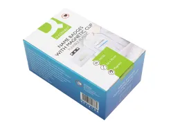 Badge q-connect clip magnetique ouverture superieure 54x90mm