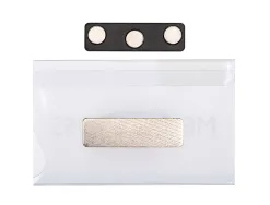 Badge q-connect clip magnetique ouverture superieure 54x90mm