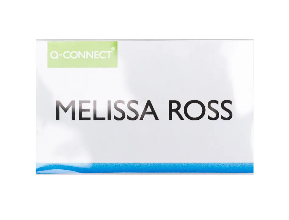 Badge q-connect clip magnetique ouverture superieure 54x90mm