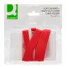 Badge q-connect lacet rouge plastique rigide congrès foires entreprises intérieur carte blanche rouge 94x60mm