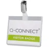Badge q-connect pvc clip bristol blanc idéal conférences réunions réceptions 90x60mm