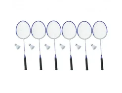 Badminton first loisirs set badminton raquettes initiationlot de 6 raquettes et 6 volants