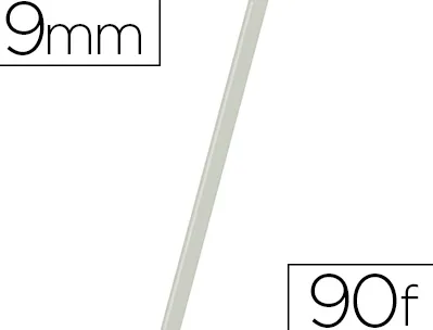 Baguette relier exacompta serodo découpe arrondie facilite insertion 90f épaisseur 9mm 297mm transparent boîte 25u