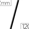 Baguette relier exacompta serodo découpe arrondie facilite insertion 120f épaisseur 12mm longueur 297mm noir boîte 25u
