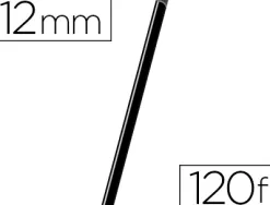 Baguette relier exacompta serodo découpe arrondie facilite insertion 120f épaisseur 12mm longueur 297mm noir boîte 25u