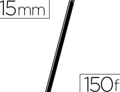 Baguette relier exacompta serodo découpe arrondie facilite insertion 150f épaisseur 15mm longueur 297mm noir boîte 20u