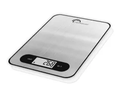 Balance compacte 5kg/1g inox avec batterie rechargeable et remplaçable