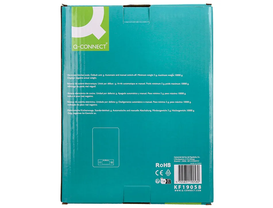 Balance precision q-connect numerique ecran lcd 58x26mm coloris gris
