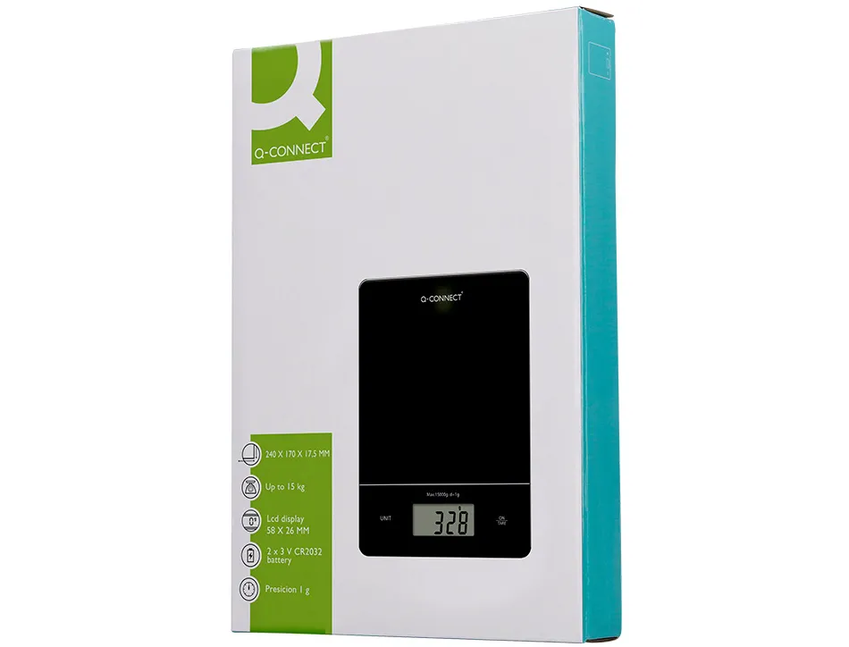 Balance precision q-connect numerique ecran lcd 58x26mm coloris noir