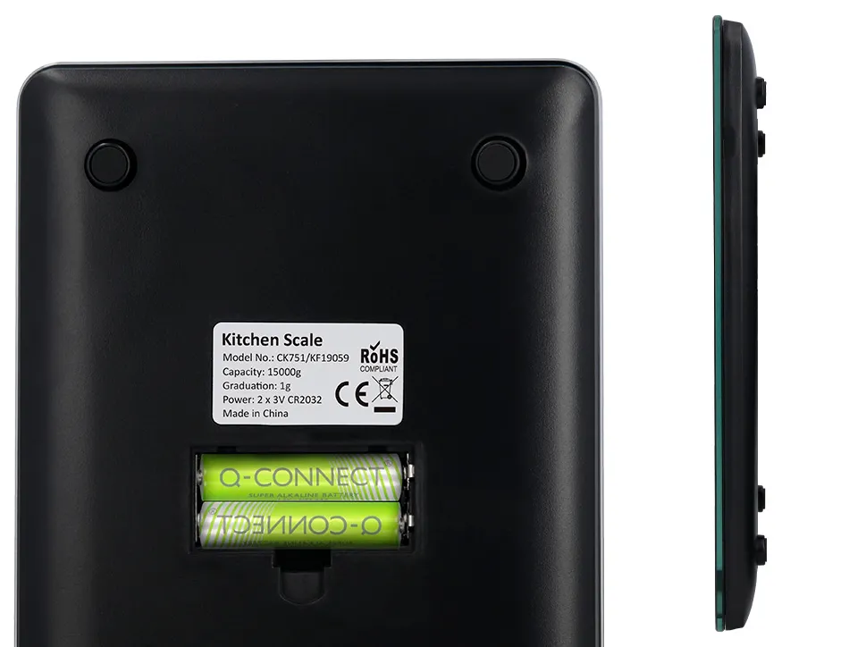Balance precision q-connect numerique ecran lcd 58x26mm coloris noir