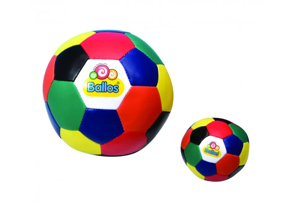 Balles d eveil ballos balle arlequin coloree toucher agreable souple 16 cm