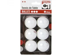 Balles de tennis de table tremblay initiation ecoles et collectivites 40 mm lot de 6 balles