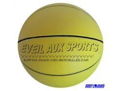 Ballon d eveil first loisirs basket ball sports collectifs mousse pvc 17cm 200 g