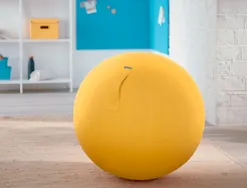 Ballon d'assise ergonomique leitz ergo cosy active jaune 65cm diametre