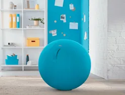Ballon d'assise ergonomique leitz ergo cosy active bleu 65cm diametre