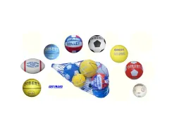 Ballon first loisirs entrainement caoutchouc + filet transport lot de 8 unites
