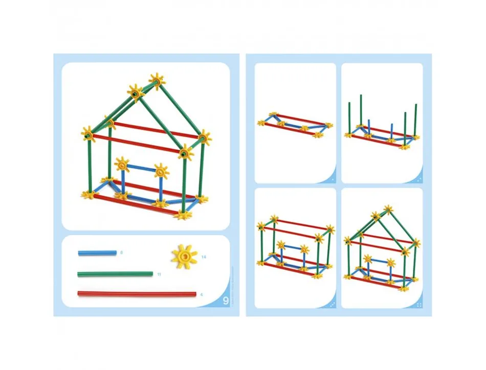 Bambouchicolor nathan lot de 12 fiches pour jeux de construction bambouchicolor