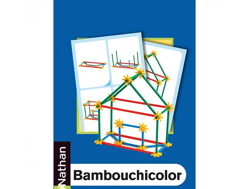 Bambouchicolor nathan lot de 12 fiches pour jeux de construction bambouchicolor