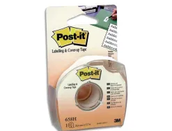 Bande correction post-it ruban masquage 6 lignes 25mm repositionnable dévidoir plastique jetable invisible photocopie