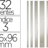 Bande planning nobo métal fiche indice 3 32 fentes adaptée carte t capacité 32 cartes format 66x9,6cm coloris gris
