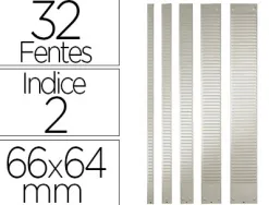 Bande planning nobo métal fiche indice 2 32 fentes adaptée carte t capacité 32 cartes format 66x6,4cm coloris gris