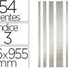 Bande planning nobo métal fiche indice 3 54 fentes adaptée carte t capacité 54 cartes format 955x96mm coloris gris