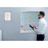 Bande planning nobo métal fiche indice 2 54 fentes adaptée carte t capacité 54 cartes format 96x6,4cm coloris gris