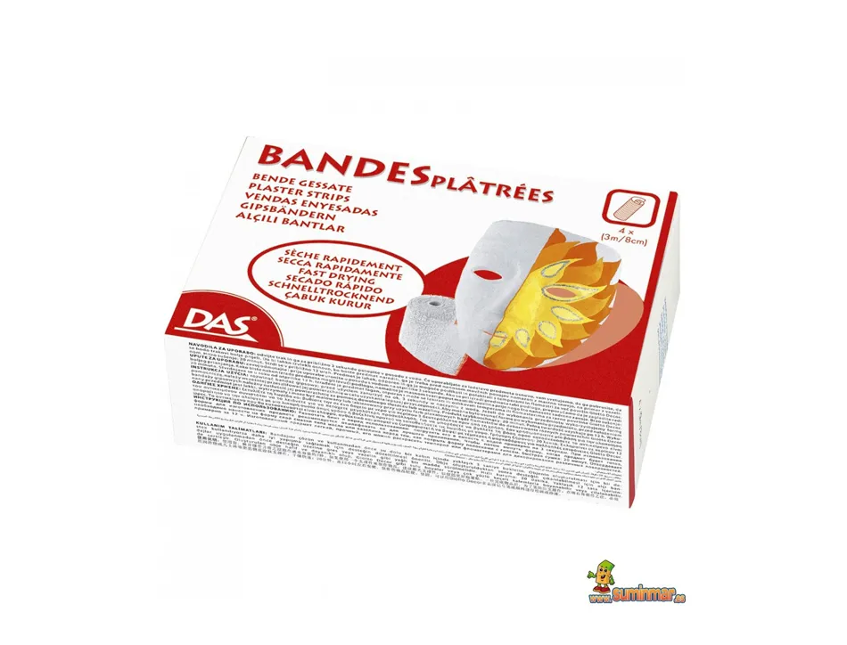 Bande plâtrée das 8cmx3m boîte 4 unités
