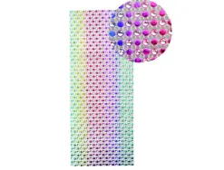 Bande strass adhesives graine creative 10x25,5cm coloris multicolore fond clair
