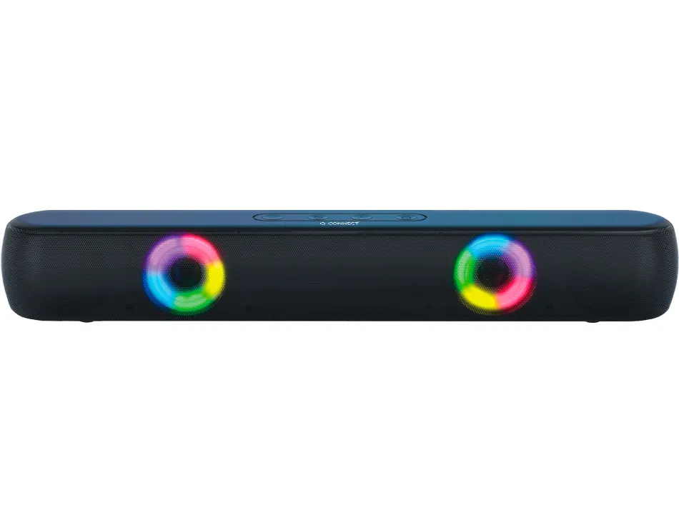 Barre de son q-connect bluetooth avec lumiere led et control du volume coloris noir