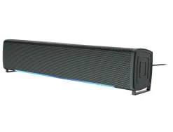 Barre de son q-connect pour ordinateur avec lumiere led coloris noir