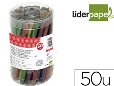 Baton de colle liderpapel paillete 7x100mm boite 50 unites