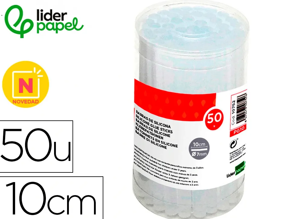 Baton de colle liderpapel 7x100mm boite 50 unites