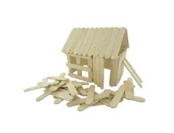 Batonnet bois plat innspiro 6.5cm coloris naturel lot de 500