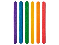 Batonnets liderpapel bois dim. 11,4x1cm coloris assortis sachet 50 unites