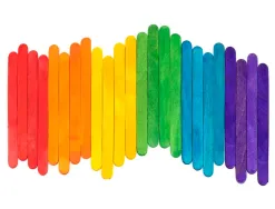 Batonnets liderpapel bois dim. 15x1,8cm coloris assortis sachet 50 unites