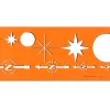 Billographe minerva nº24 trace nord et rosaces plastique coloris orange