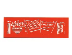 Billographe minerva nº33 trace musique portee 2mm plastique coloris orange